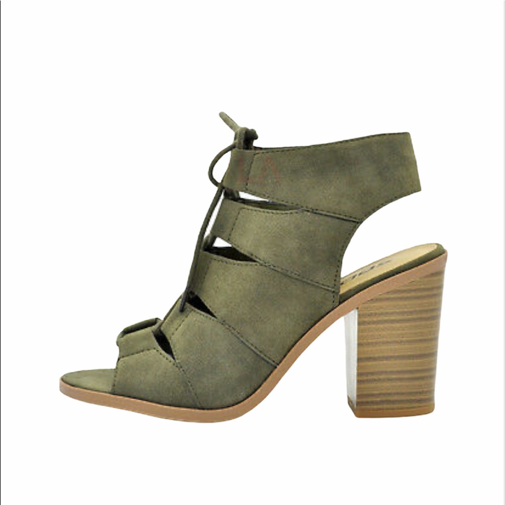 Open Toe Block Heel Sandals by Soda